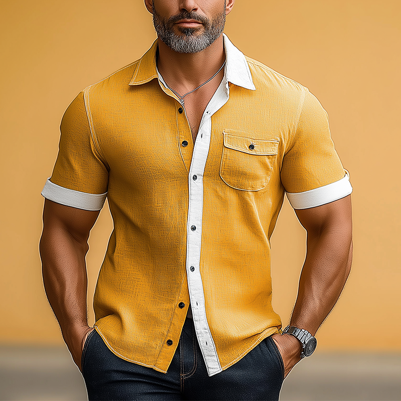 Hector | Men'S Summer Light Linen Short Sleeve Shirt