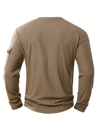 Isiah | Long-sleeved polo shirt with buttons and pocket