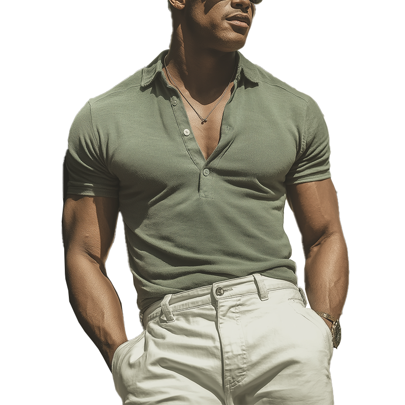 Jeremy | Men'S Summer Fashion Cotton Blended Short Sleeve Polo Shirt