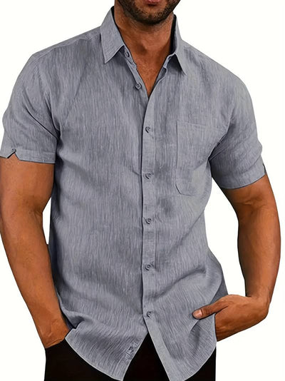 Luciana® | Plain Short Sleeve Shirt For Men