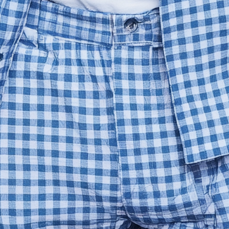 Abram | Men'S Summer Fashion Plaid Cotton And Linen Casual Shorts