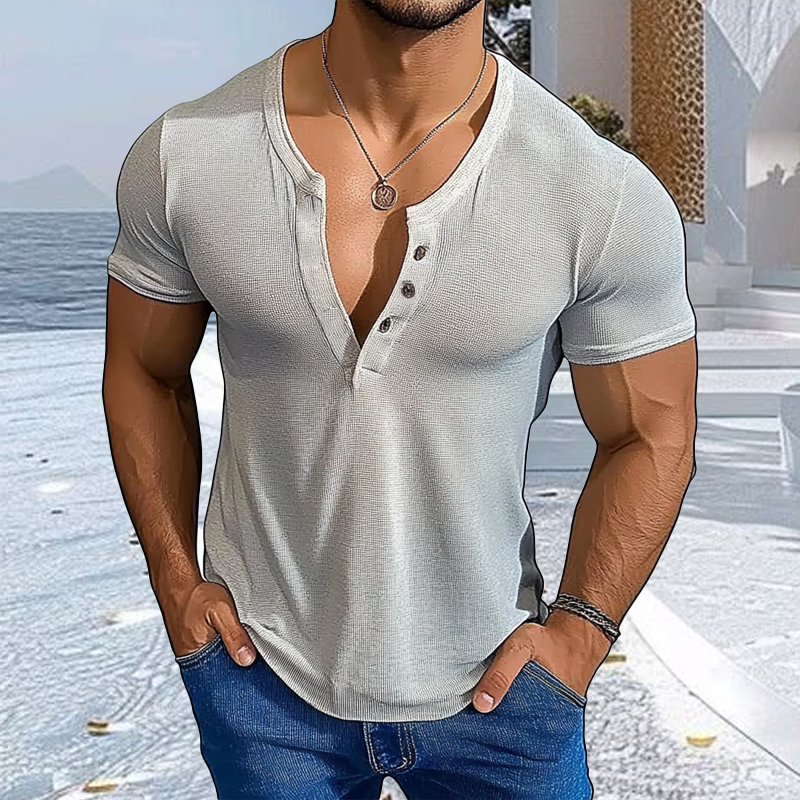 Frank | Men'S Casual Solid Color Loose Short-Sleeved Round Neck T-Shirt