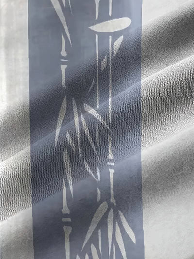 Macario® | Short Sleeve Shirt With Bamboo Print And Color Block