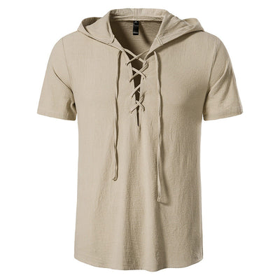Johnathan® | Solid Color T-Shirt With Drawstring And Hood