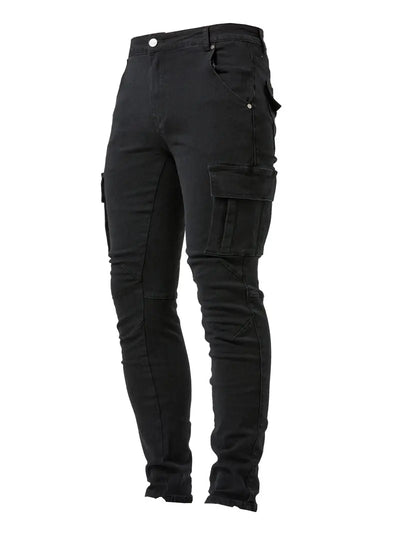 Marcial® | Slim Fit Denim Cargo Pants For Men