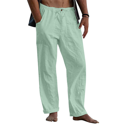 Hugo® | Straight Trousers Made Of Loose Cotton-Linen