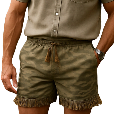 Cesar | Men'S Summer Fashion Tassel Camouflage Cotton Casual Shorts