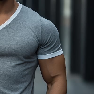 Nate | Men'S Summer Fashion Slim Fit Knitted Short Sleeve T-Shirt