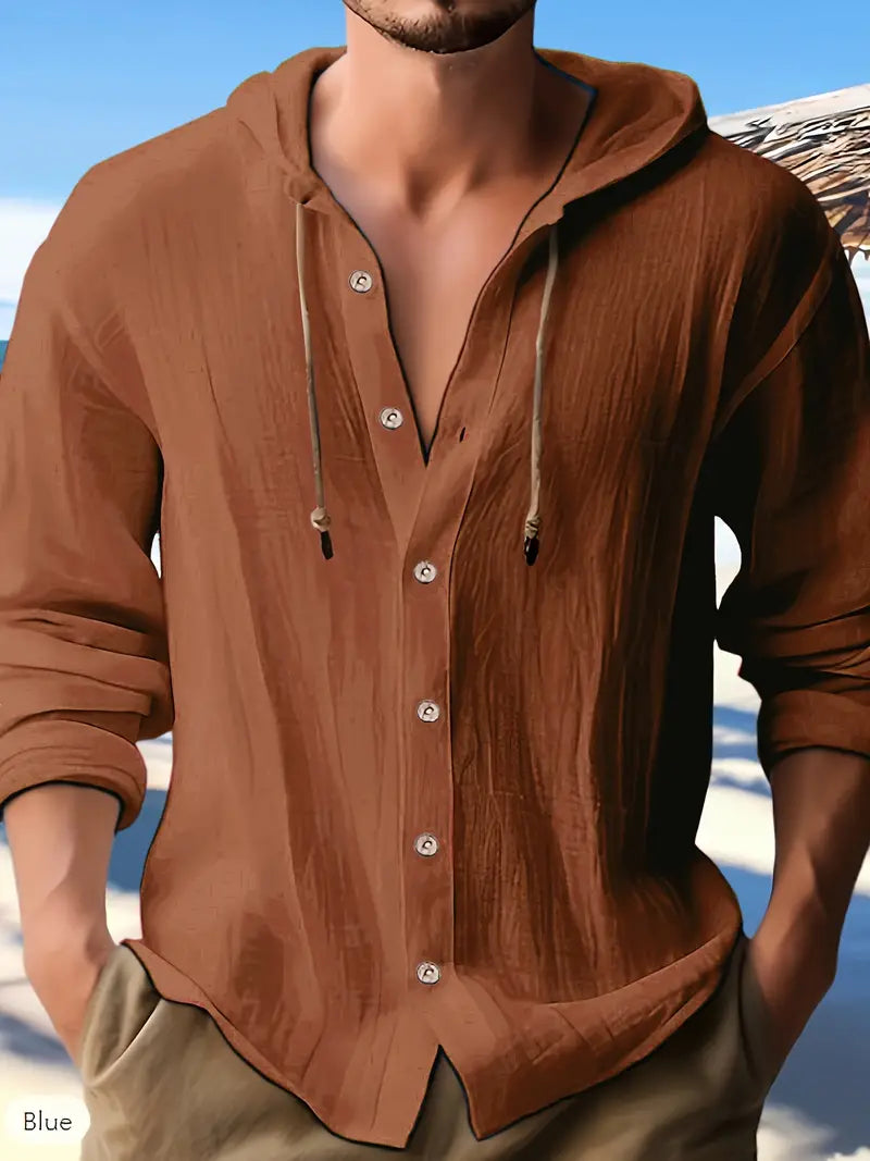 Lynea® | Casual Hooded Shirt With Buttons