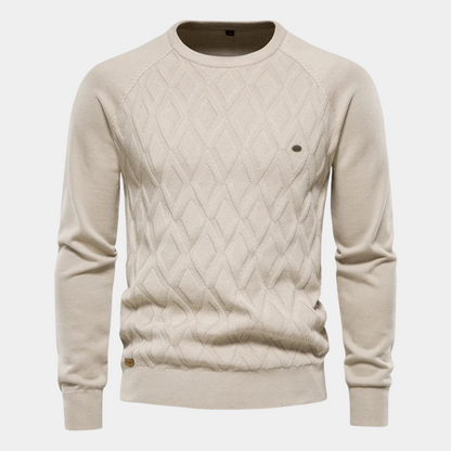 Liam® | Men'S Sweater With Checked Design