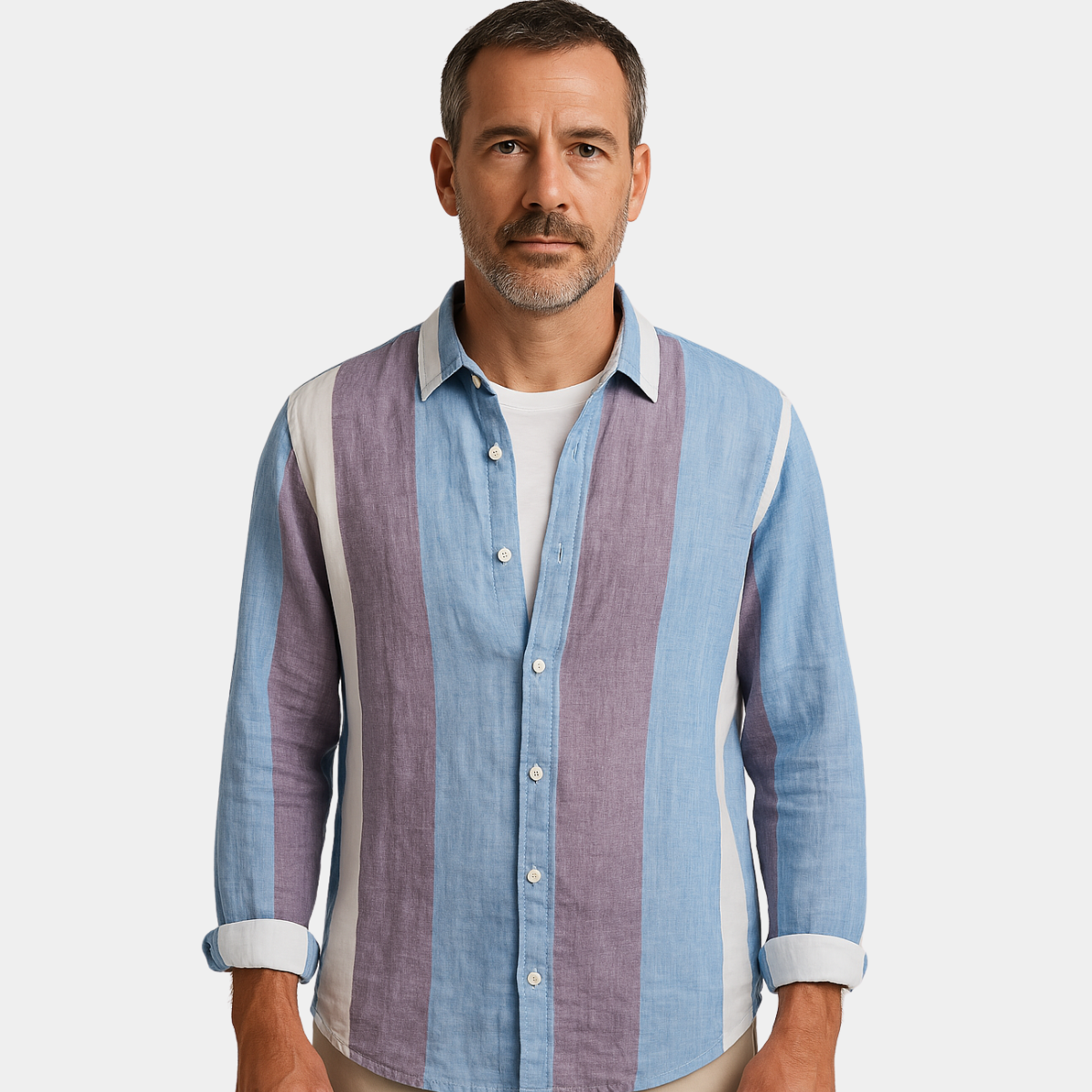 Yves® | Striped Light Linen Shirt