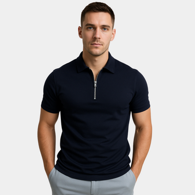 Lucas | MODERN POLO SHIRT WITH MID-ZIP