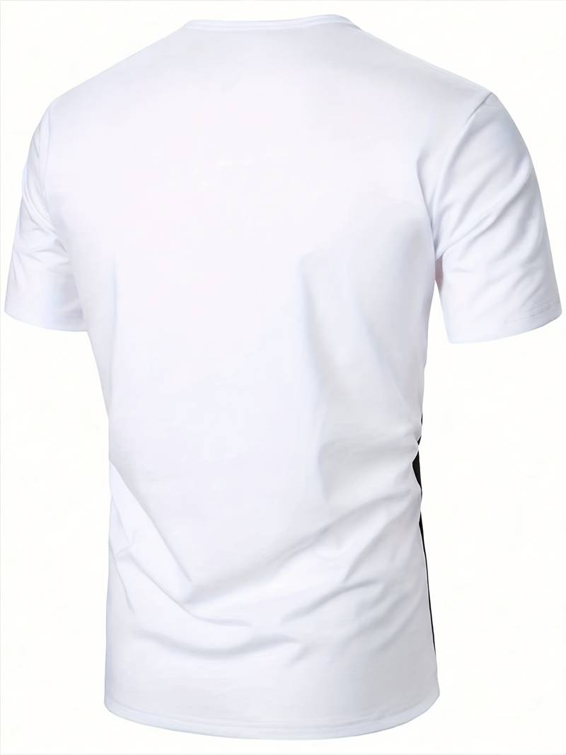 Lucia® | T-Shirt With Different Color Blocks For Men