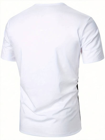 Lucia® | T-Shirt With Different Color Blocks For Men