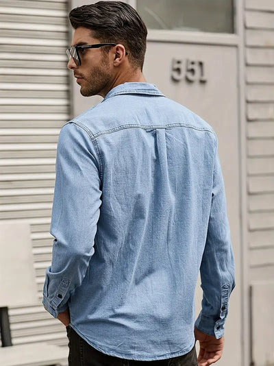 Lou® | Denim Long Sleeve Shirt For Men