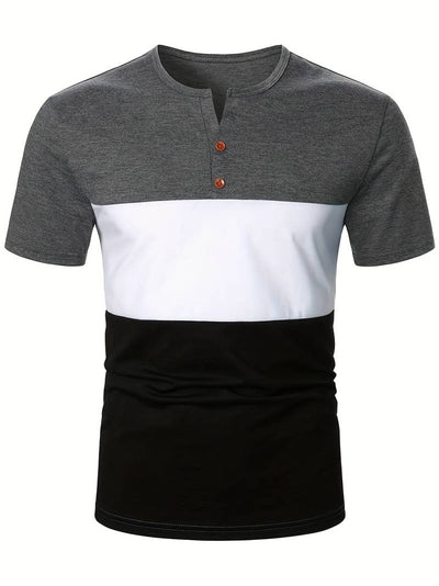 Lucia® | T-Shirt With Different Color Blocks For Men