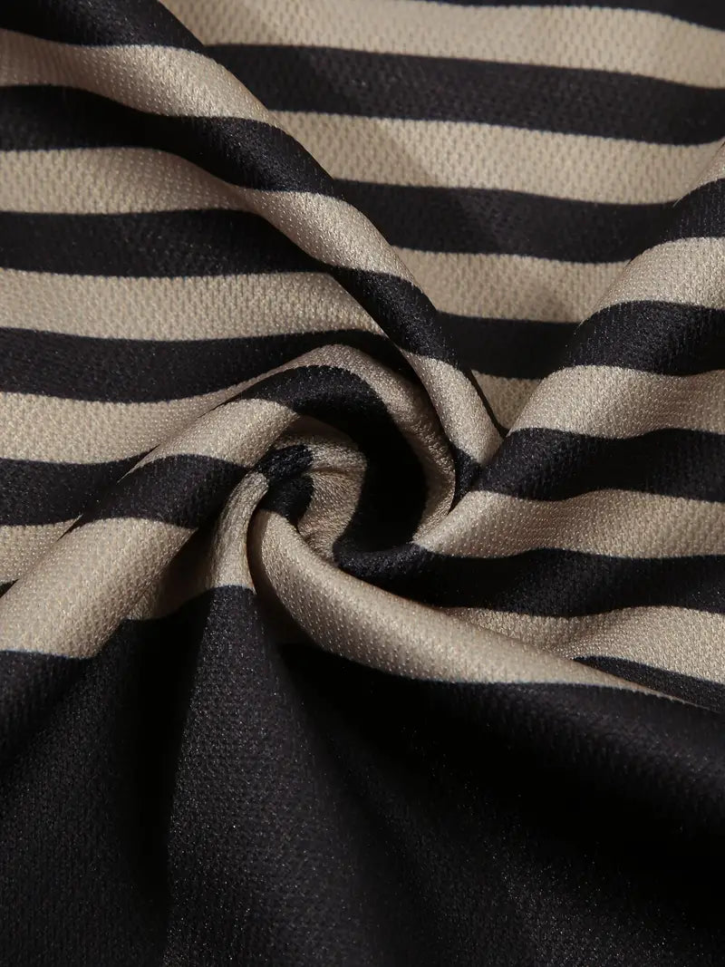 Dale® | Striped Casual Color Block Short Sleeve Shirt