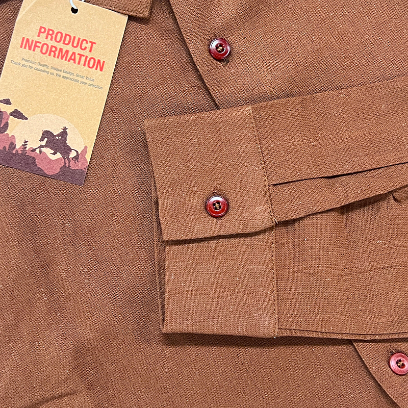 Men's Smmer Fashion Slb Linen Long Sleeve ShirtP