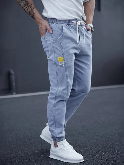 Idris® | Casual Tapered Jeans With Drawstring Waist