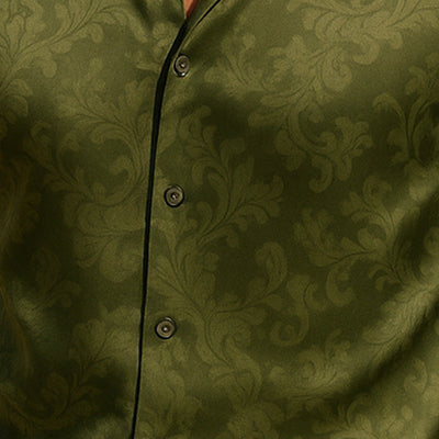 Seth | Men'S Summer Fashion Comfortable Printed Satin Short Sleeve Shirt