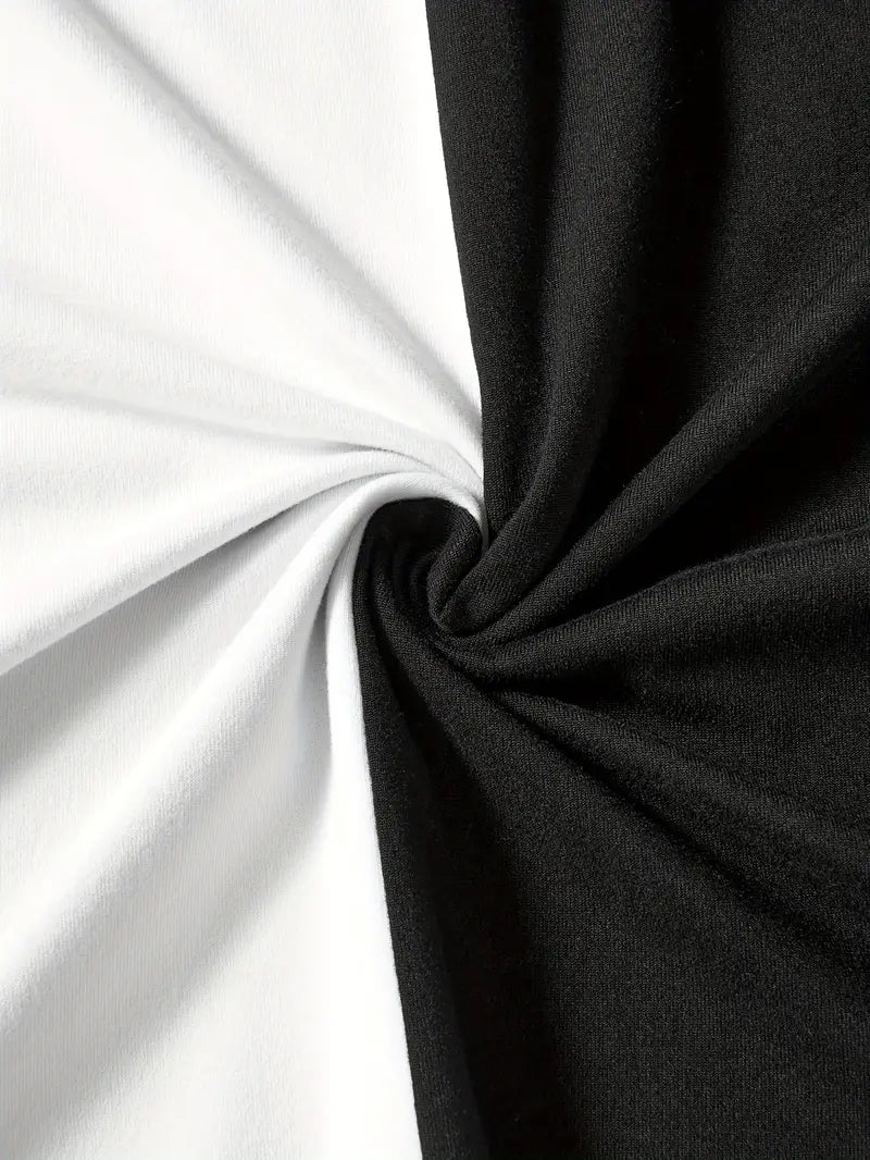 Silas® | Stylish color block t-shirt with short sleeves and a crew neck