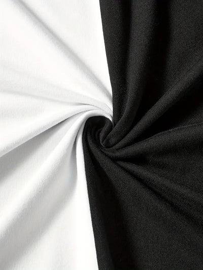 Silas® | Stylish color block t-shirt with short sleeves and a crew neck