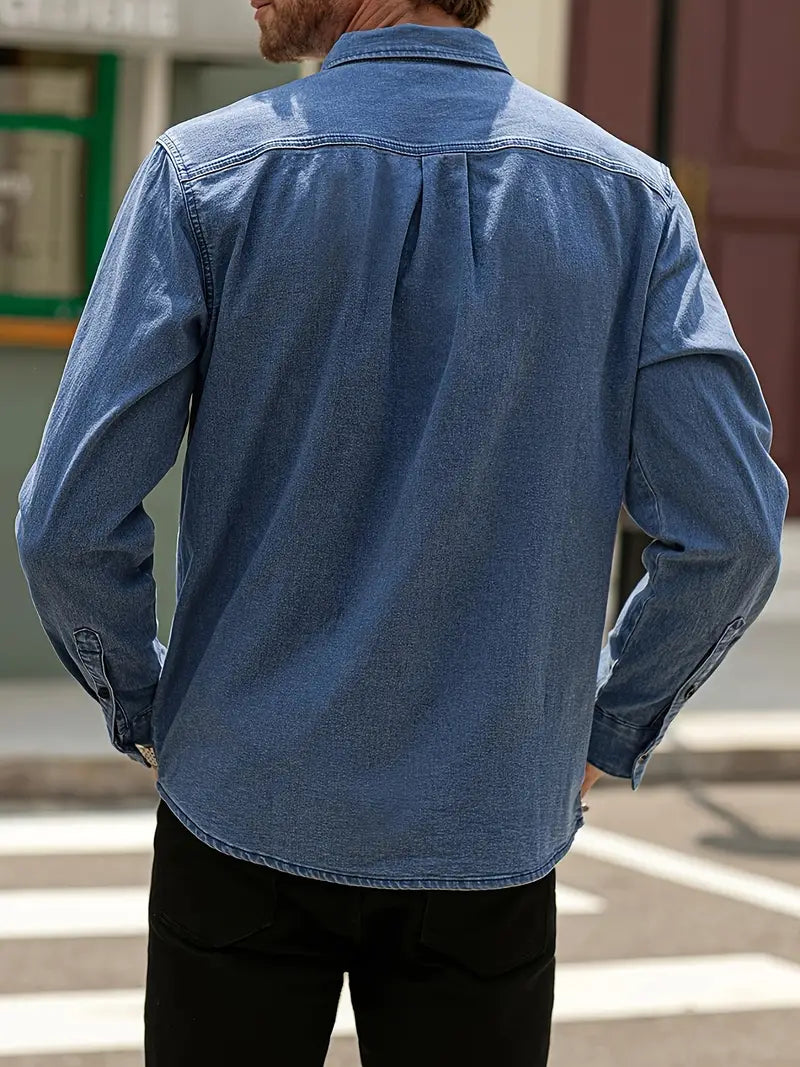 Lou® | Denim Long Sleeve Shirt For Men