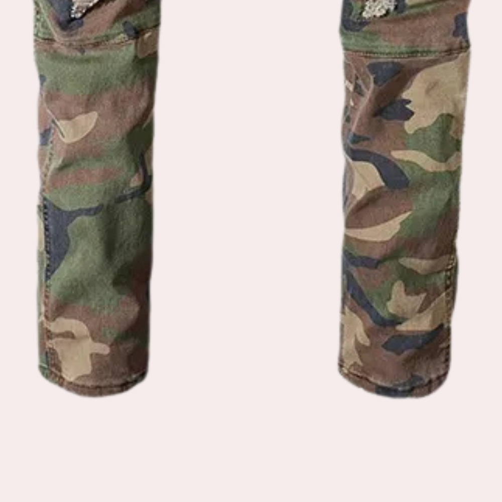 Joaquín® | Camouflage ripped jeans for men