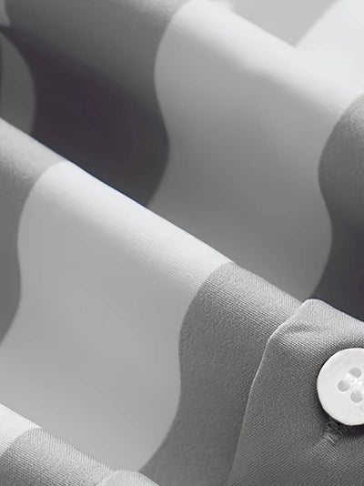 Macario® | Short Sleeve Shirt With Bamboo Print And Color Block