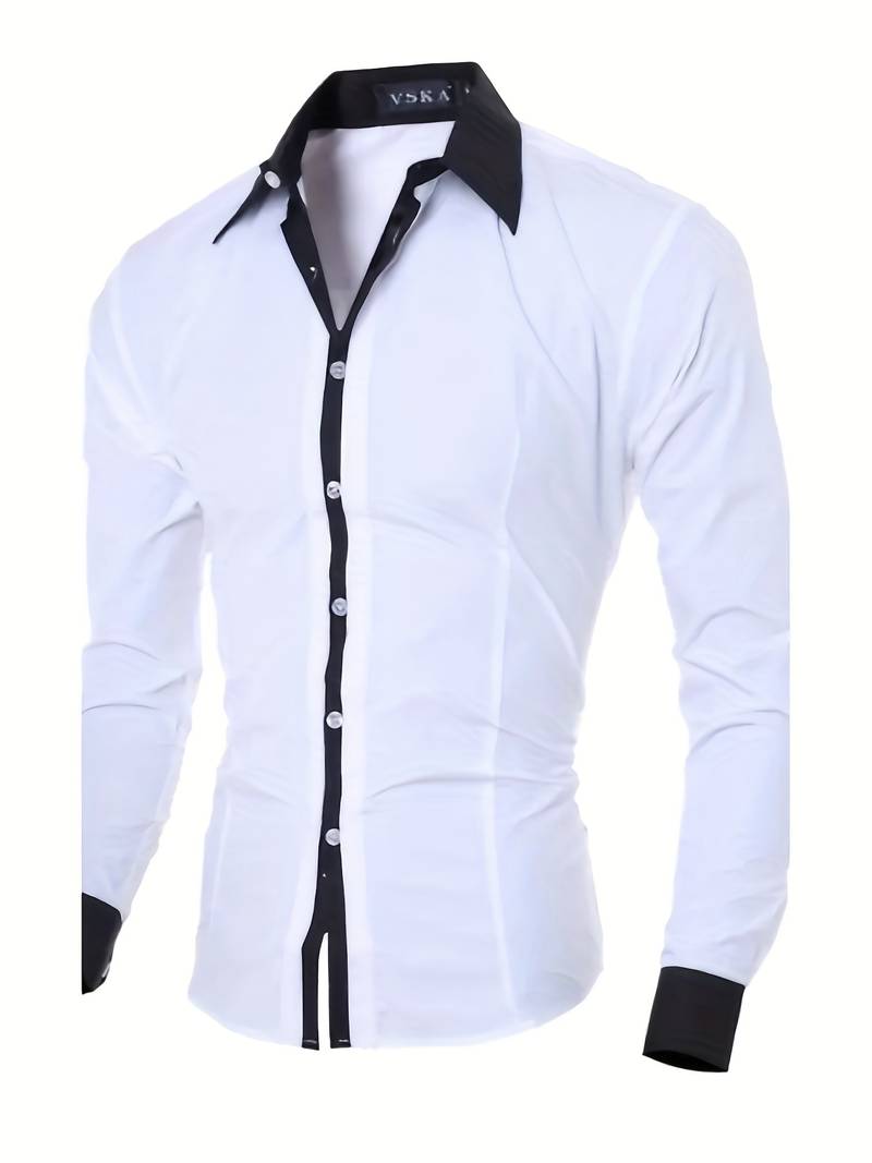 Lolita® | Casual Button-Up Contrast Shirt For Men