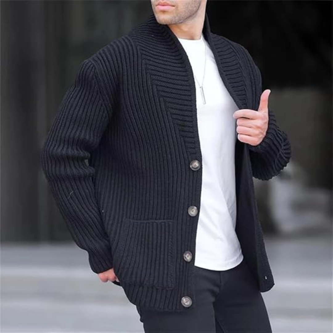 Dervin | Men's relaxed fit knitted cardigan