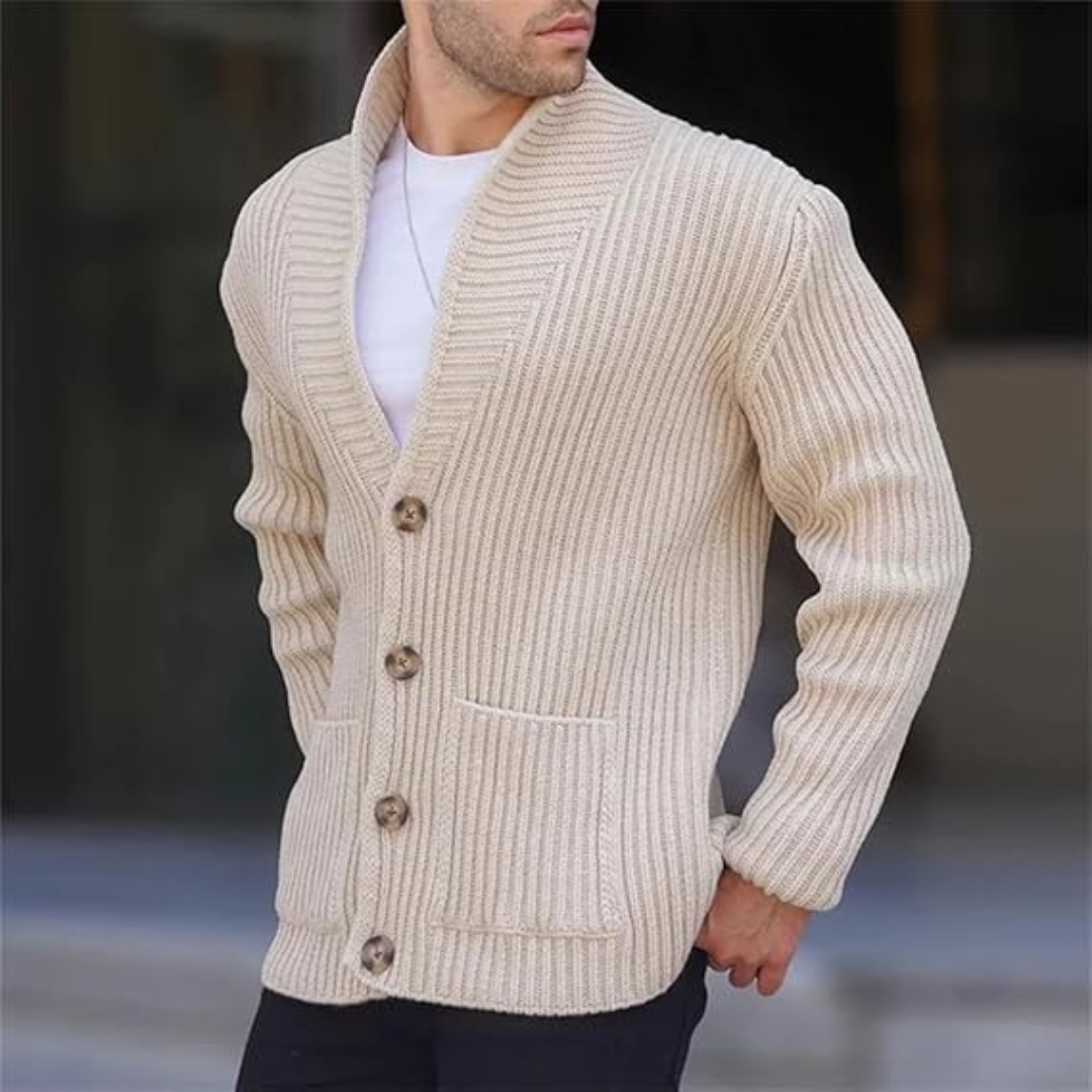 Dervin | Men's relaxed fit knitted cardigan