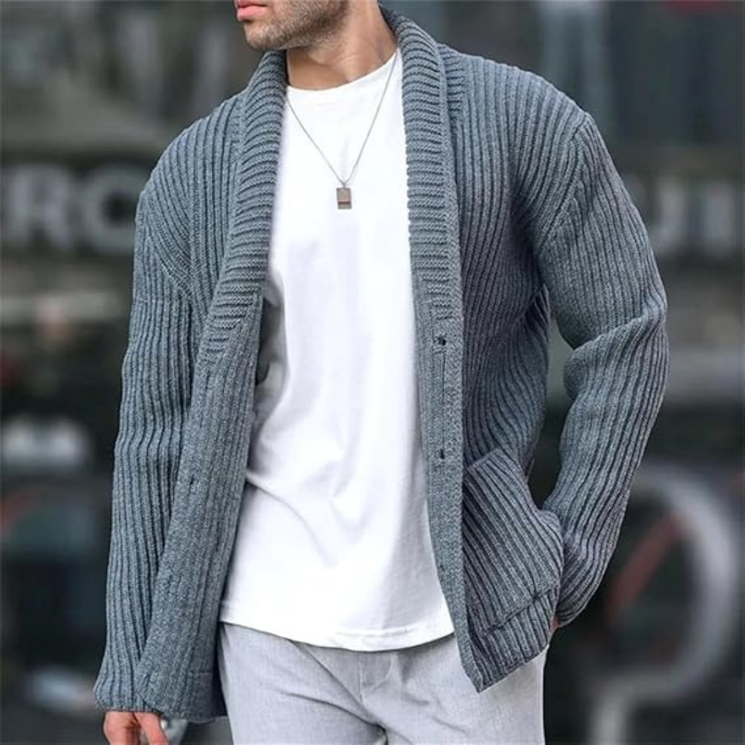 Dervin | Men's relaxed fit knitted cardigan