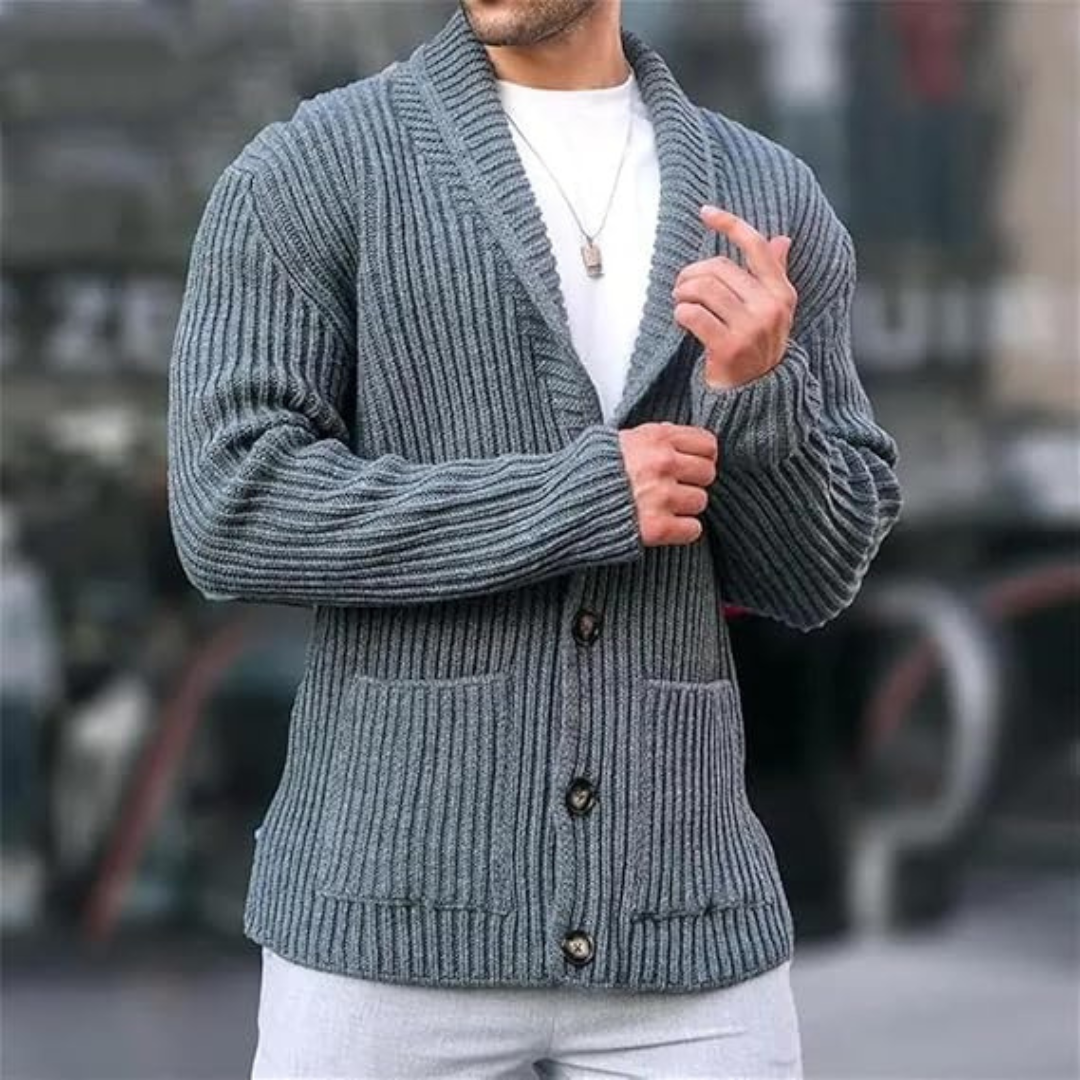 Dervin | Men's relaxed fit knitted cardigan