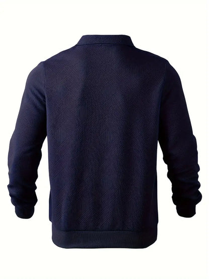 Jonathan® | Vintage Sweater With Zipper And Geometric Design