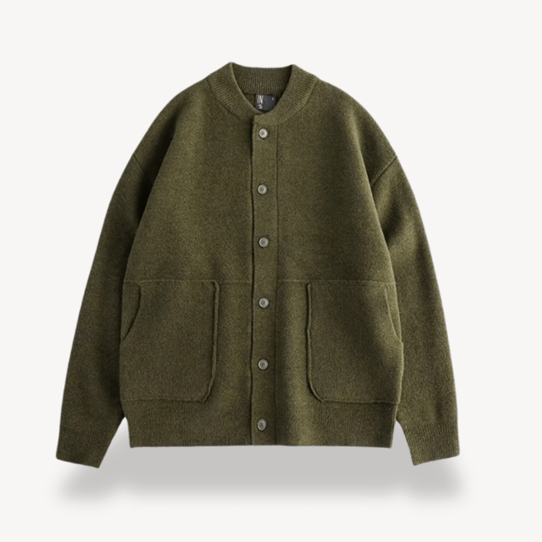 Valeriano | Classic wool knit cardigan with button closure