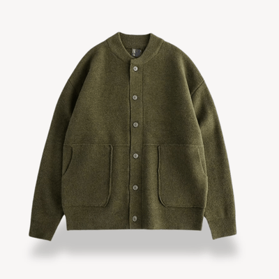 Valeriano | Classic wool knit cardigan with button closure