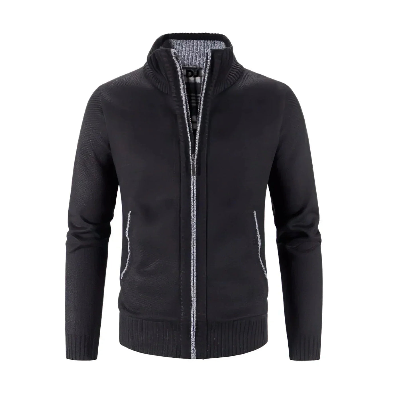 Azriel | Stylish cardigan with zipper and stand-up collar