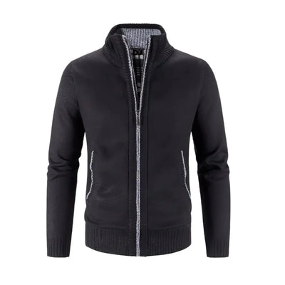Azriel | Stylish cardigan with zipper and stand-up collar
