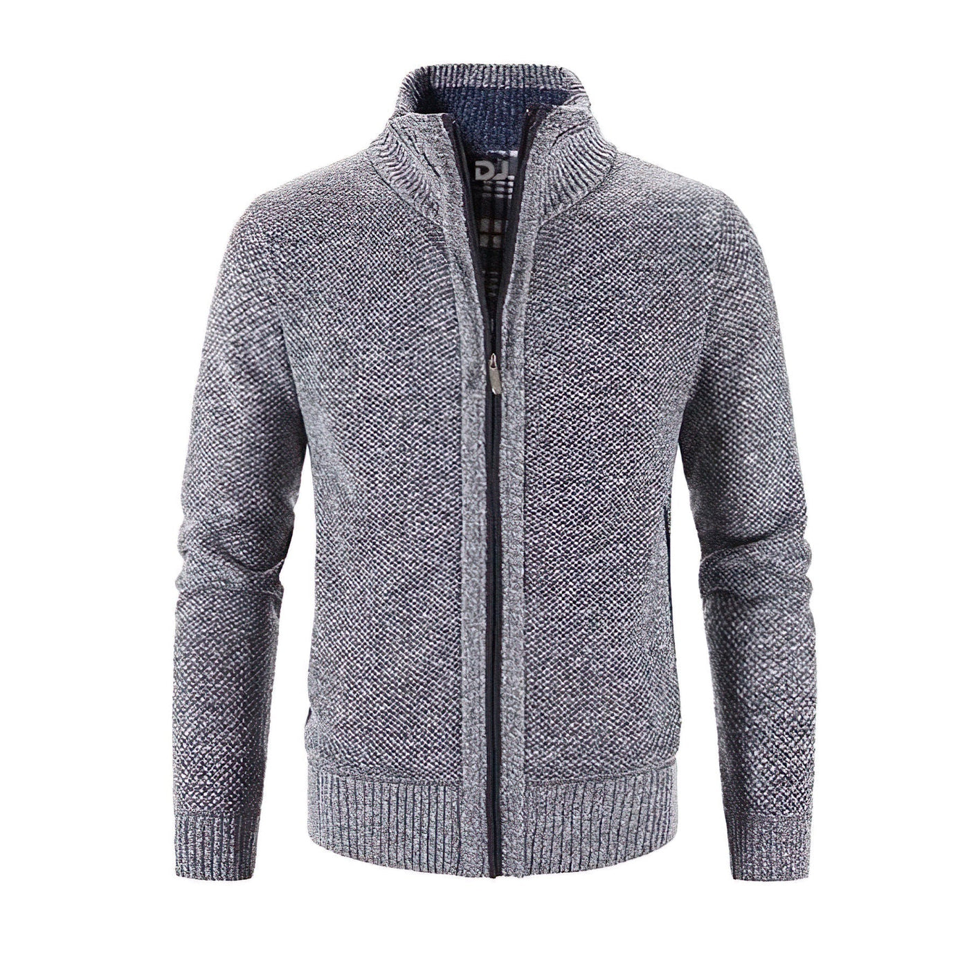 Azriel | Stylish cardigan with zipper and stand-up collar