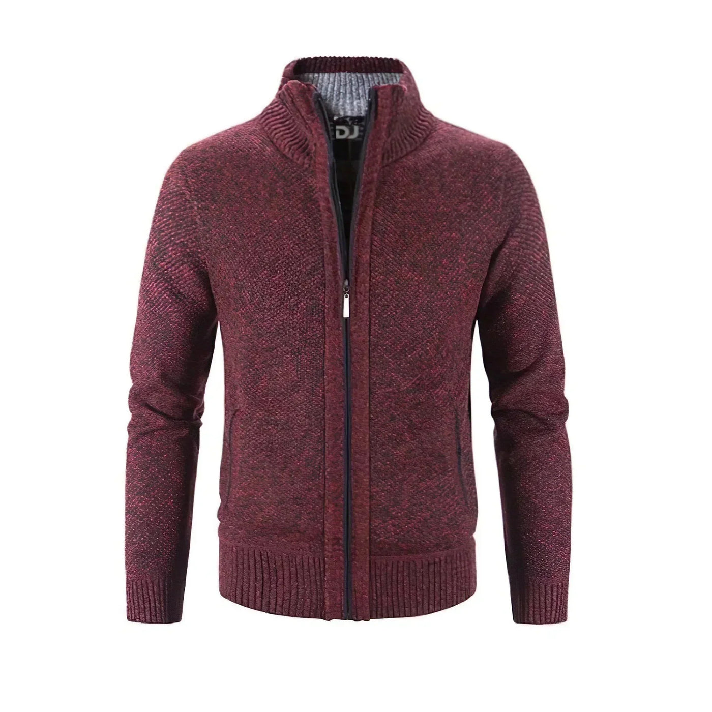 Azriel | Stylish cardigan with zipper and stand-up collar