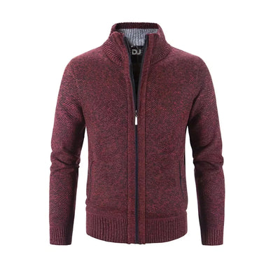 Azriel | Stylish cardigan with zipper and stand-up collar