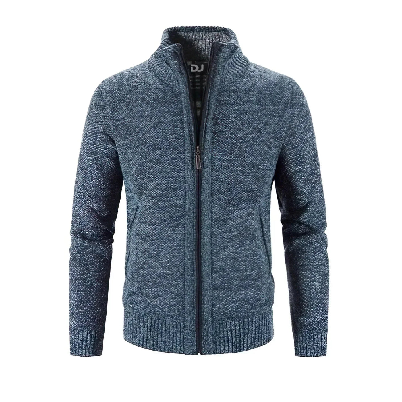 Azriel | Stylish cardigan with zipper and stand-up collar