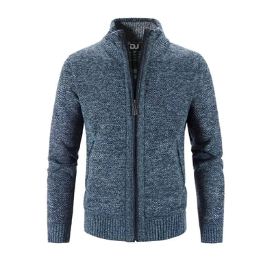 Azriel | Stylish cardigan with zipper and stand-up collar
