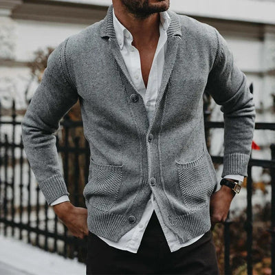 Oliver® | Knitted sweater with pockets and buttons