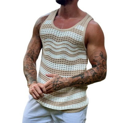 Cesar | Men'S Spring And Summer Fashion Casual Hollow Knitted Slim Tank Top