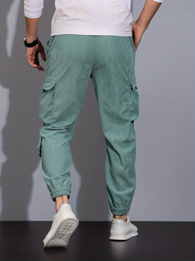 Pompeyo® | Black Cargo Pants For Men