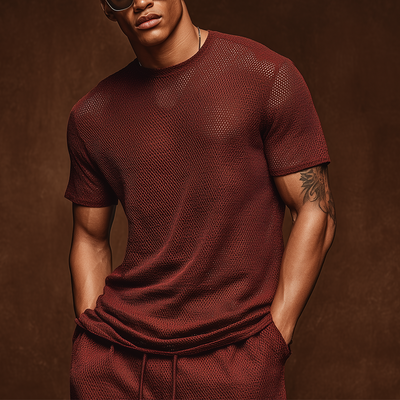 Trevor | Men'S Summer Fashion Knitted Short Sleeve T-Shirt