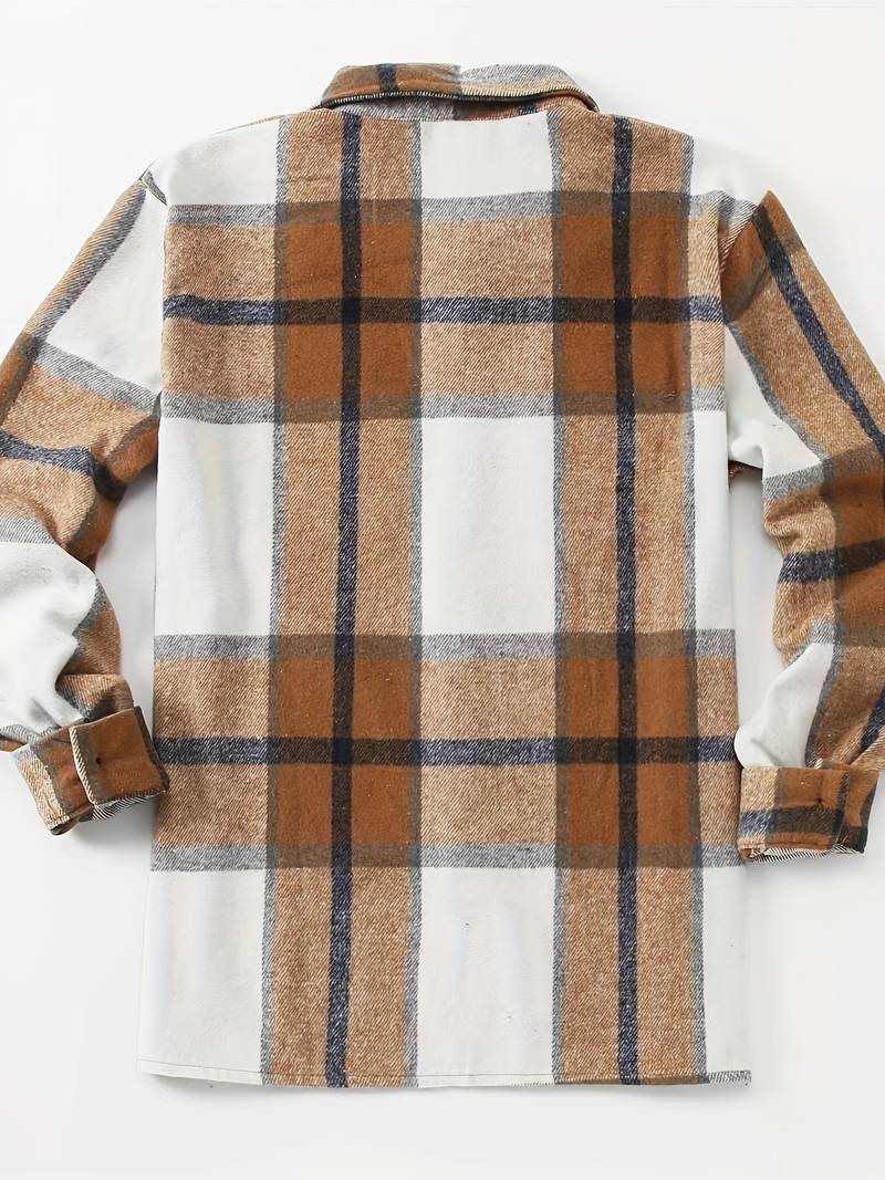 Lucy® | Long Sleeve Button-Down Shirt With Check Pattern For Men