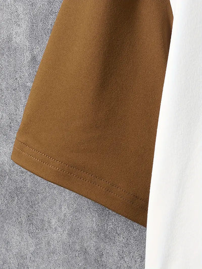 Silas® | Stylish color block t-shirt with short sleeves and a crew neck